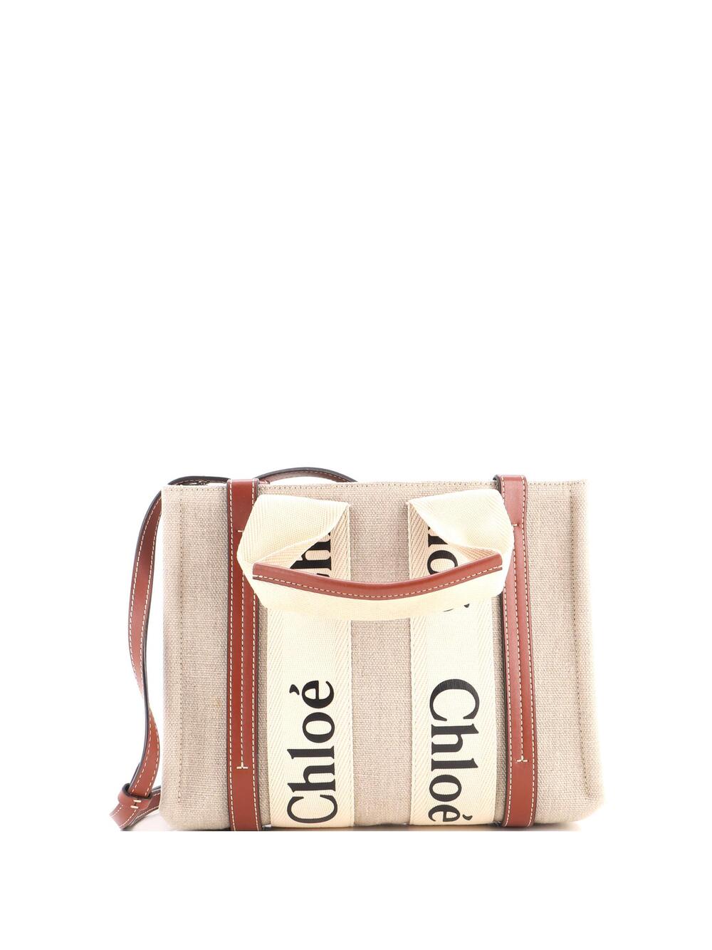 Chloe Woody Convertible Tote Canvas #306691C10B